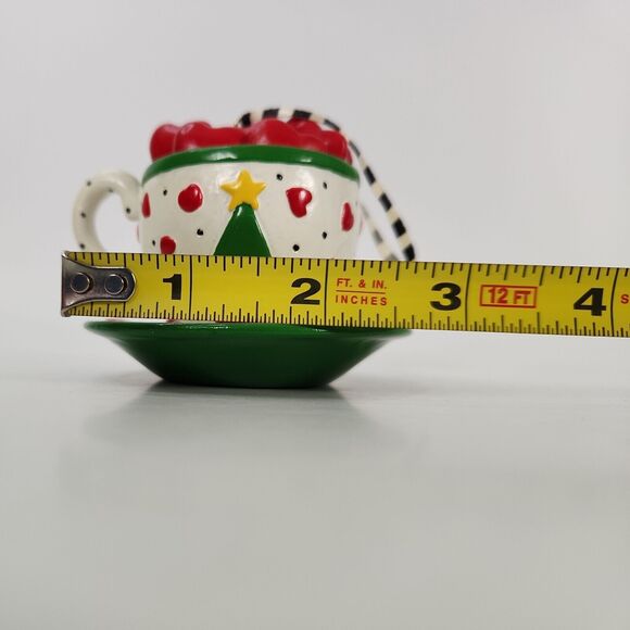 MARY ENGELBREIT Kurt Adler Christmas Collection Ornament Tea Cup of Hearts - Picture 7 of 8